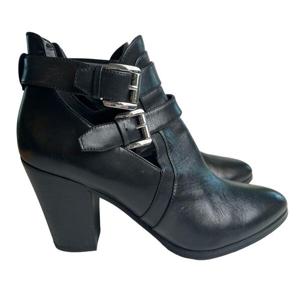 Michael by Michael Kors Walden Bootie Leather Heeled Boot Size 10 Cybergoth Punk - Picture 1 of 11